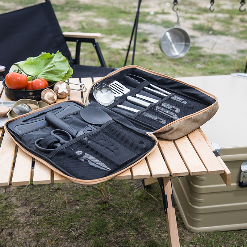 8pcs Camping Kitchen Cookware  - Camping Cooking Organizer ulasan dan harga