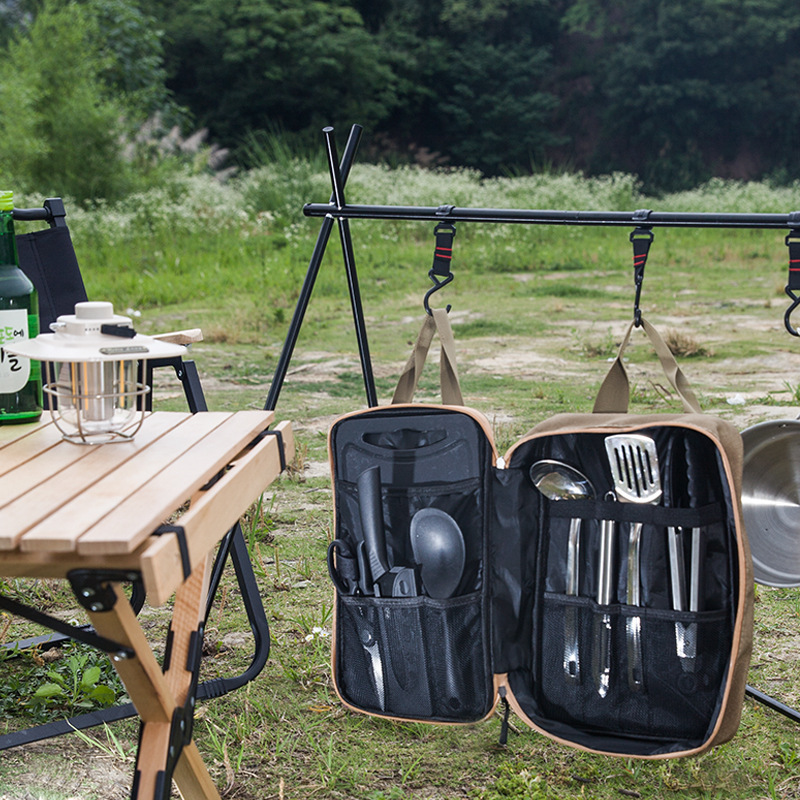 8pcs Camping Kitchen Cookware  - Camping Cooking Organizer ulasan dan harga