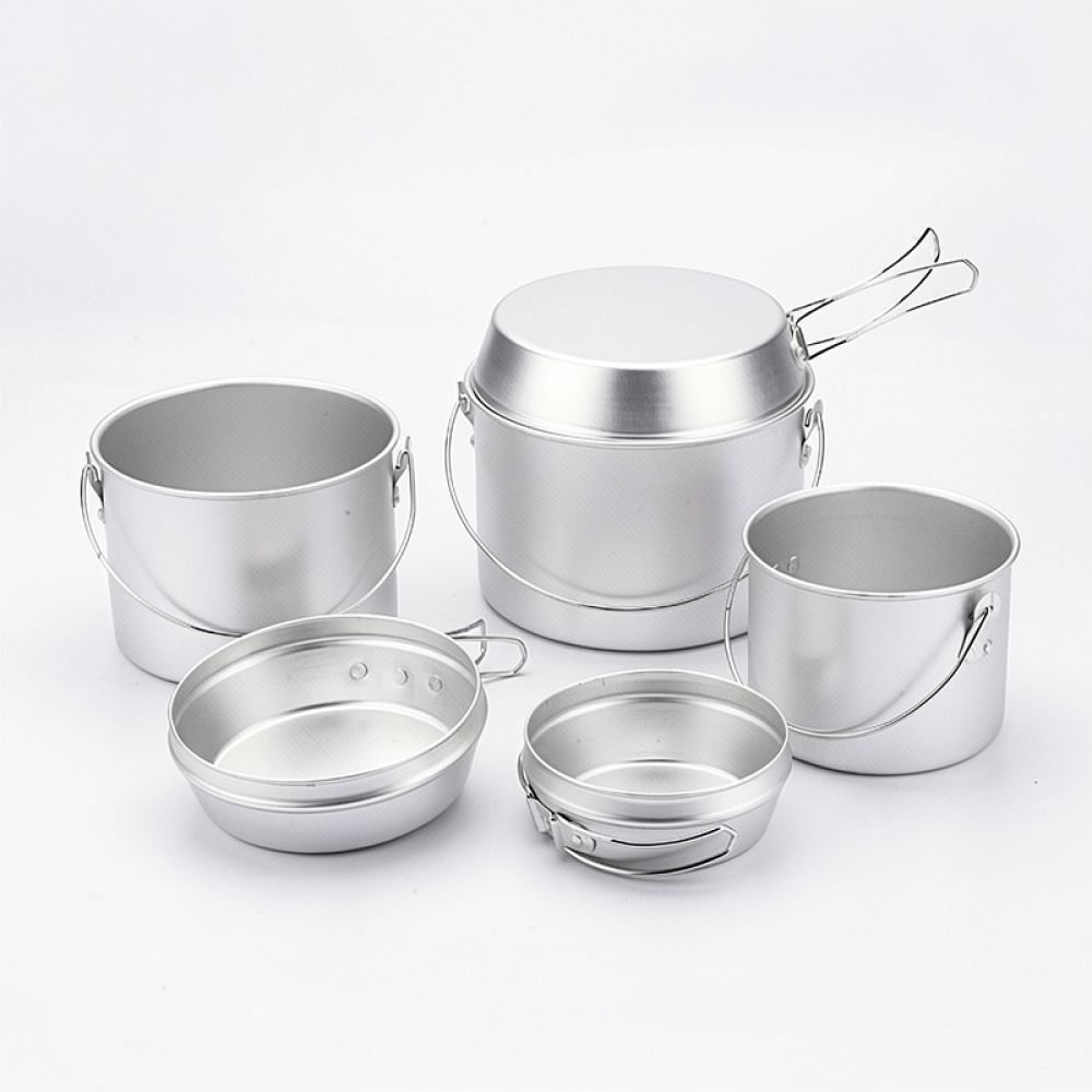 Portable Aluminum Camping Pot  - Camping Cooking Dining Set ulasan dan harga