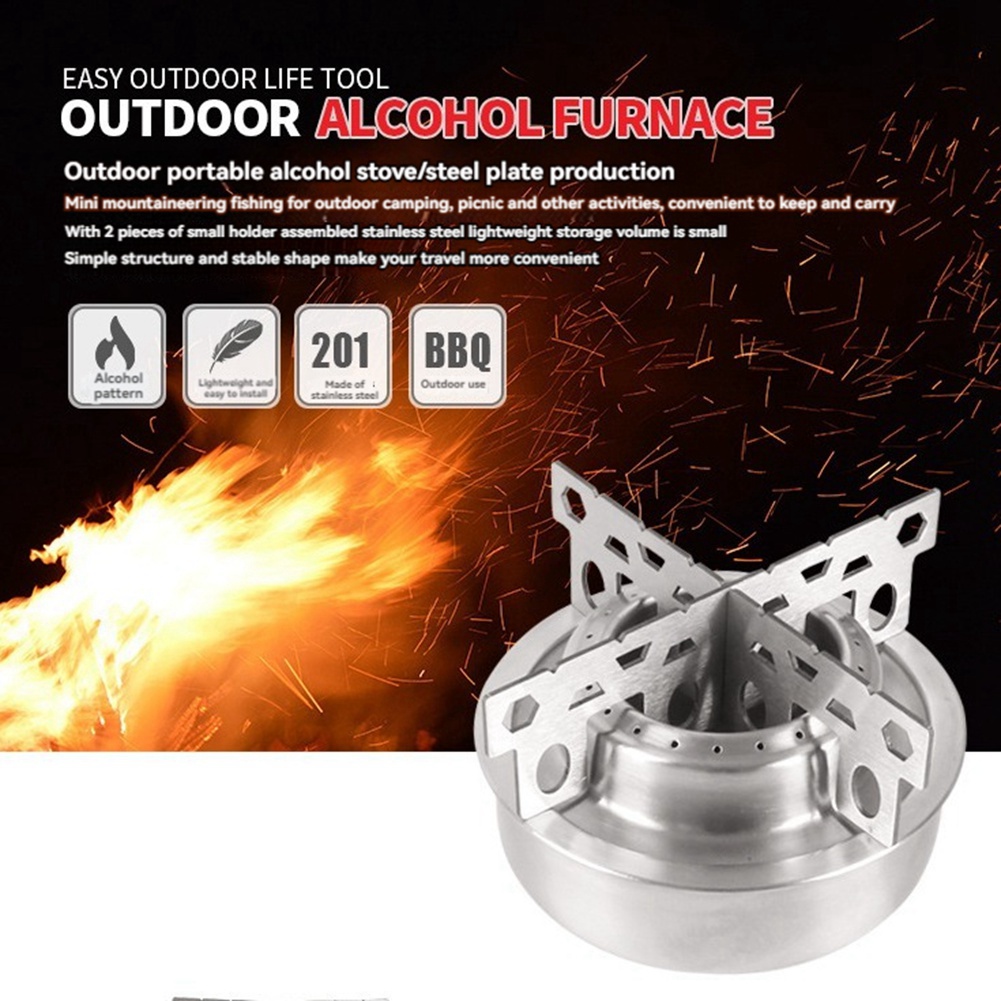 Portable Mini Alcohol Stove Cr - Camping Hiking Cooking ulasan dan harga