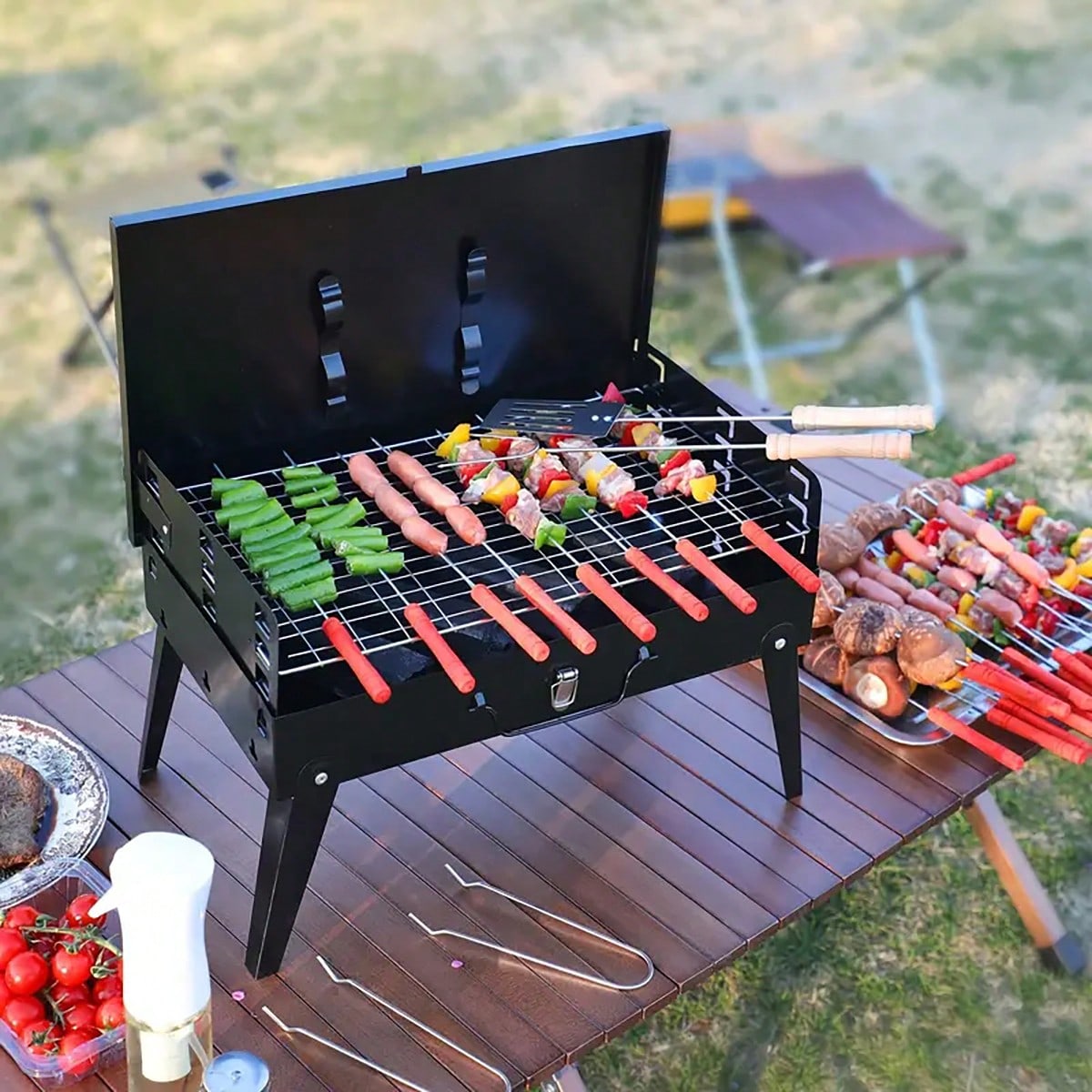 1pc Small Portable Charcoal Gr - Camping Hiking Cooking ulasan dan harga