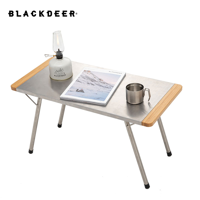 Bamboo Stainless Steel Folding - Camping Cooking Table ulasan dan harga