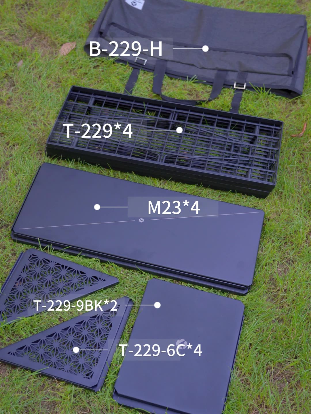 CAMPINGMOON T-229-9BK-2P two-p - Camping Cooking Table ulasan dan harga
